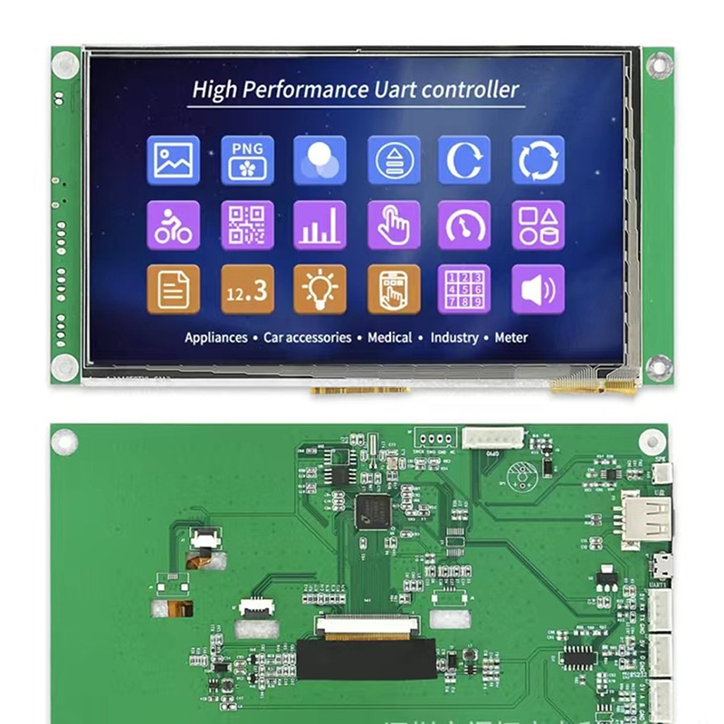 7'' 1024(RGB)600 TFT MODULE PCBA module UART interface (3)