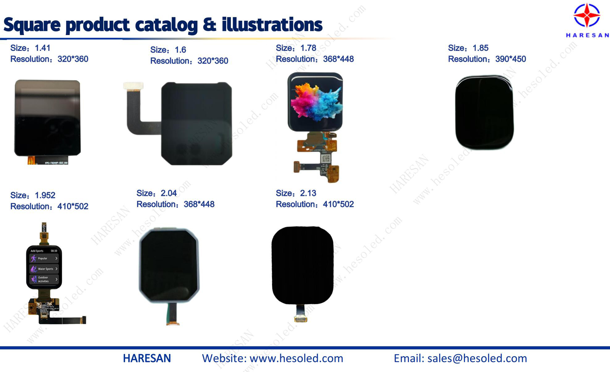 More Square AMOLED Displays